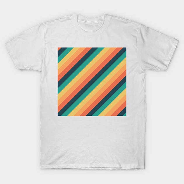 Striped - Tumblr Sunset T-Shirt by Tallulah-Malibu